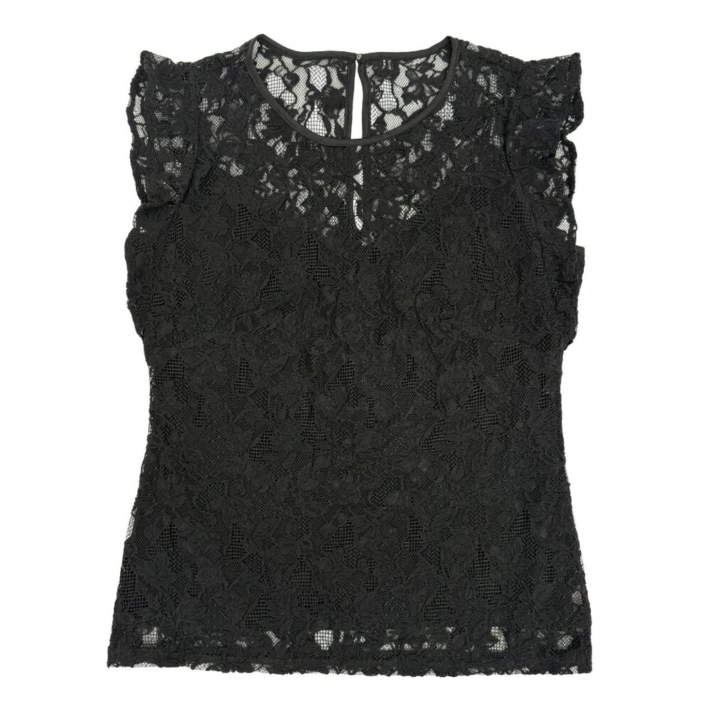 White House Black Market Black Lace Top | Dark Romance Whimsigoth Coquette Siren